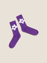 Cargar imagen en el visor de la galería, Le Mustique Daisy Socks Purple
