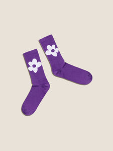 Le Mustique Daisy Socks Purple