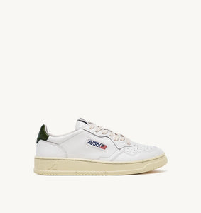 Autry Medalist Low Sneaker White and Green  LL47